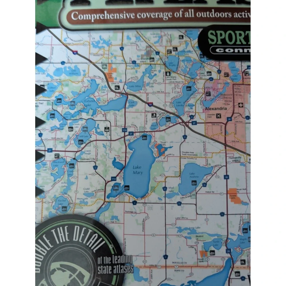 Central & Northwest Minnesota All Outdoors Atlas by Sportsman's Connection VG